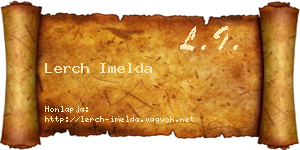 Lerch Imelda névjegykártya